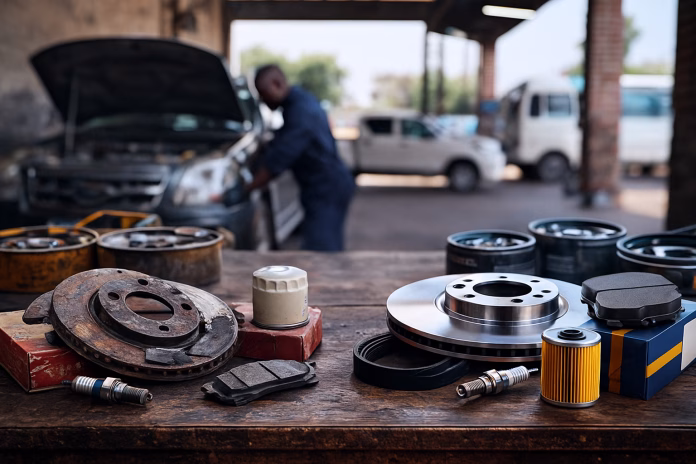 A visual illustration of counterfeit auto parts and genuine auto parts. Explore the dangers of counterfeit auto parts and their impact on safety and vehicle longevity in Africa's automotive industry.