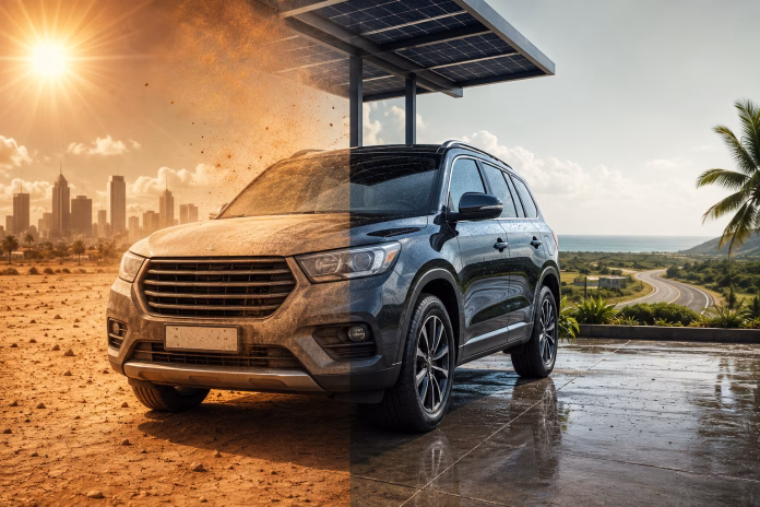 How UV Exposure and Harsh Weather Damage Vehicle Paint UV Exposure and Harsh Weather on Vehicle Paint - Learn about the impact of UV exposure and environmental conditions on vehicle paint in Africa and how to protect your investment