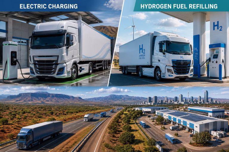 Find out which technology fits Africa best: hydrogen or electric trucks. Learn about their roles in sustainable transport solutions.