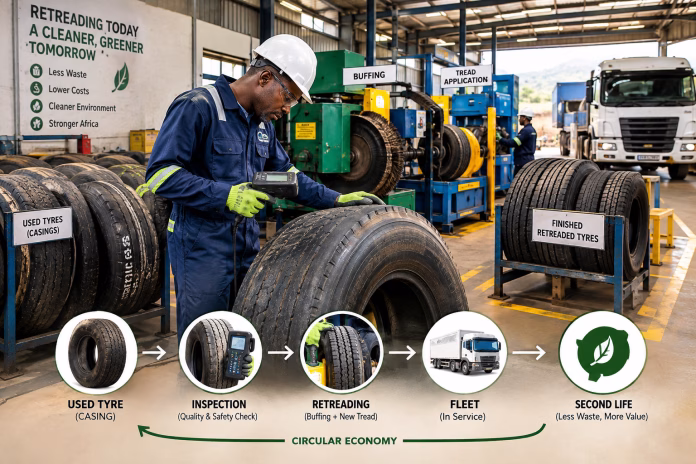 Africa can build profitable circular tyre economy by extending tyre life, reducing waste, and creating jobs
